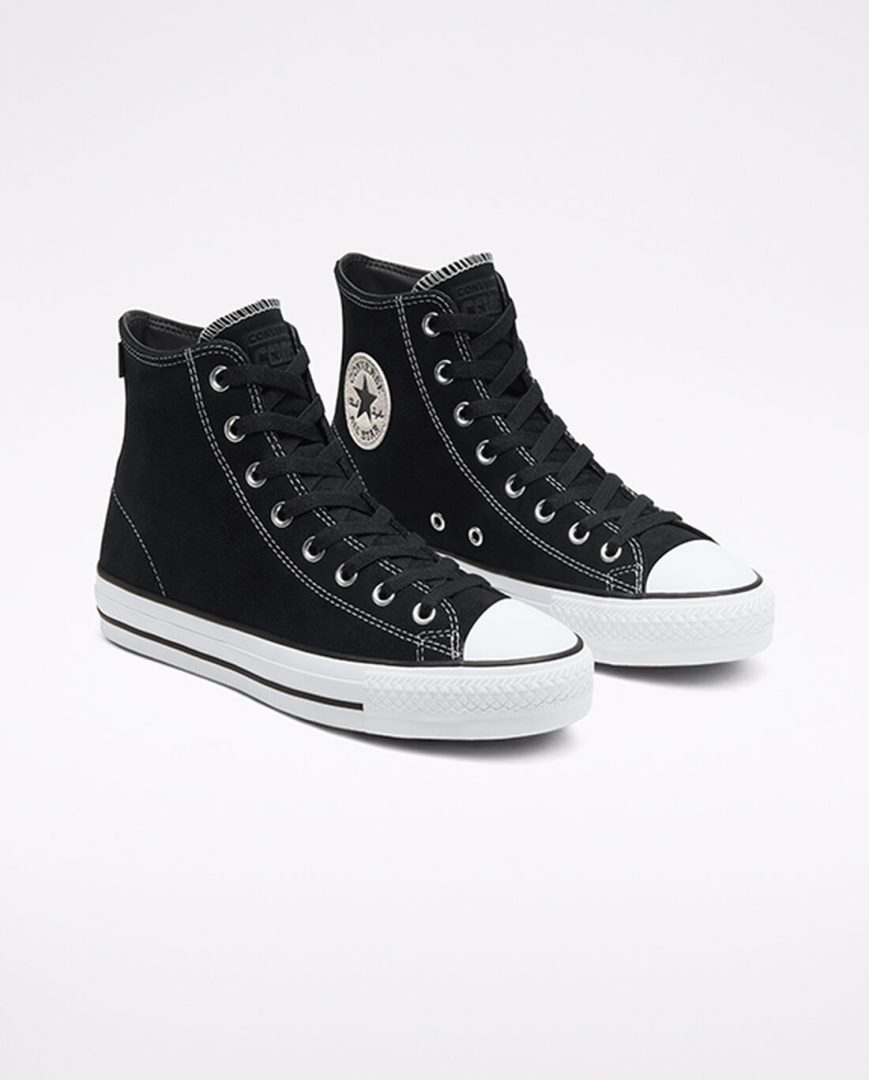 Skate Topanky Converse CONS Chuck Taylor All Star Pro Semisove Damske Čierne Biele | SK MGQZJ7